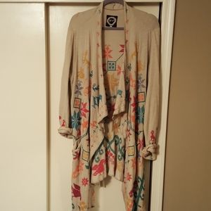 Biya by Johnny Was XL Cascade sweater RARE